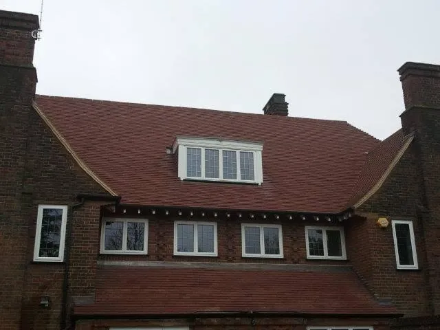 Tiled roof and dormer at the back of a house